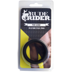 Rude Rider Cockring silicone Thick Ring Noir